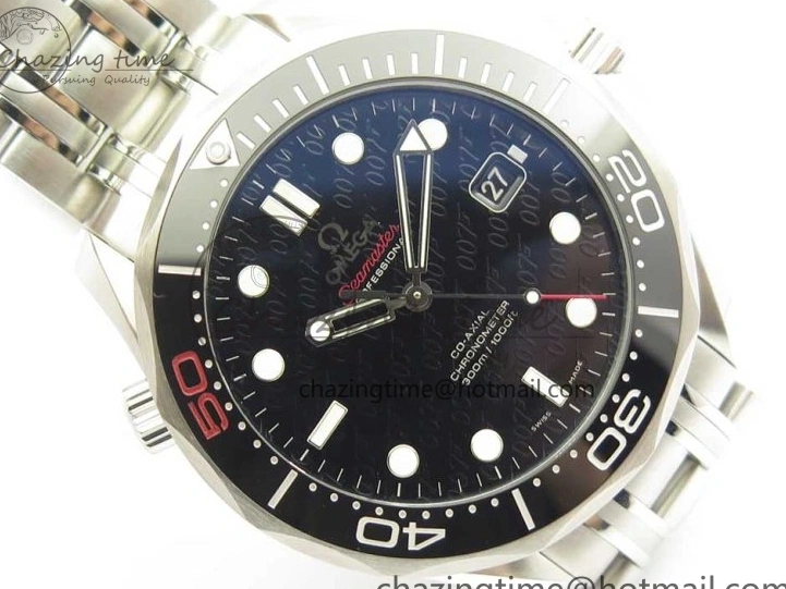 0510 Seamaster 300M Chronometer SS “007” Limited Edition OMF 1:1 Best Edition on SS Bracelet A2824 (Black Balance Wheel) V Seasonal 7952